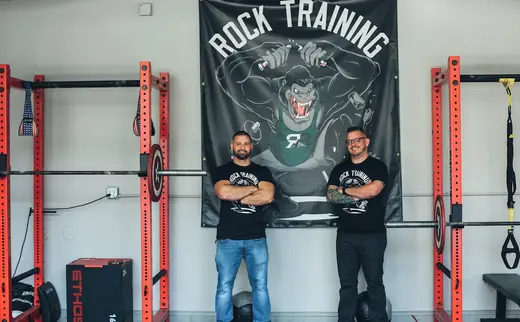 Gym interior with weightlifting equipment at Rock Recovery Center, an intensive outpatient program in Miami.