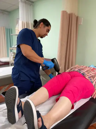 Amenities at Miami treatment center — massage table